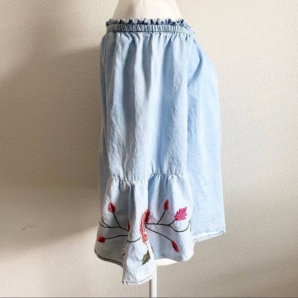 SPEED Limit MPH Off the shoulder embroidery top - Picture 5 of 8